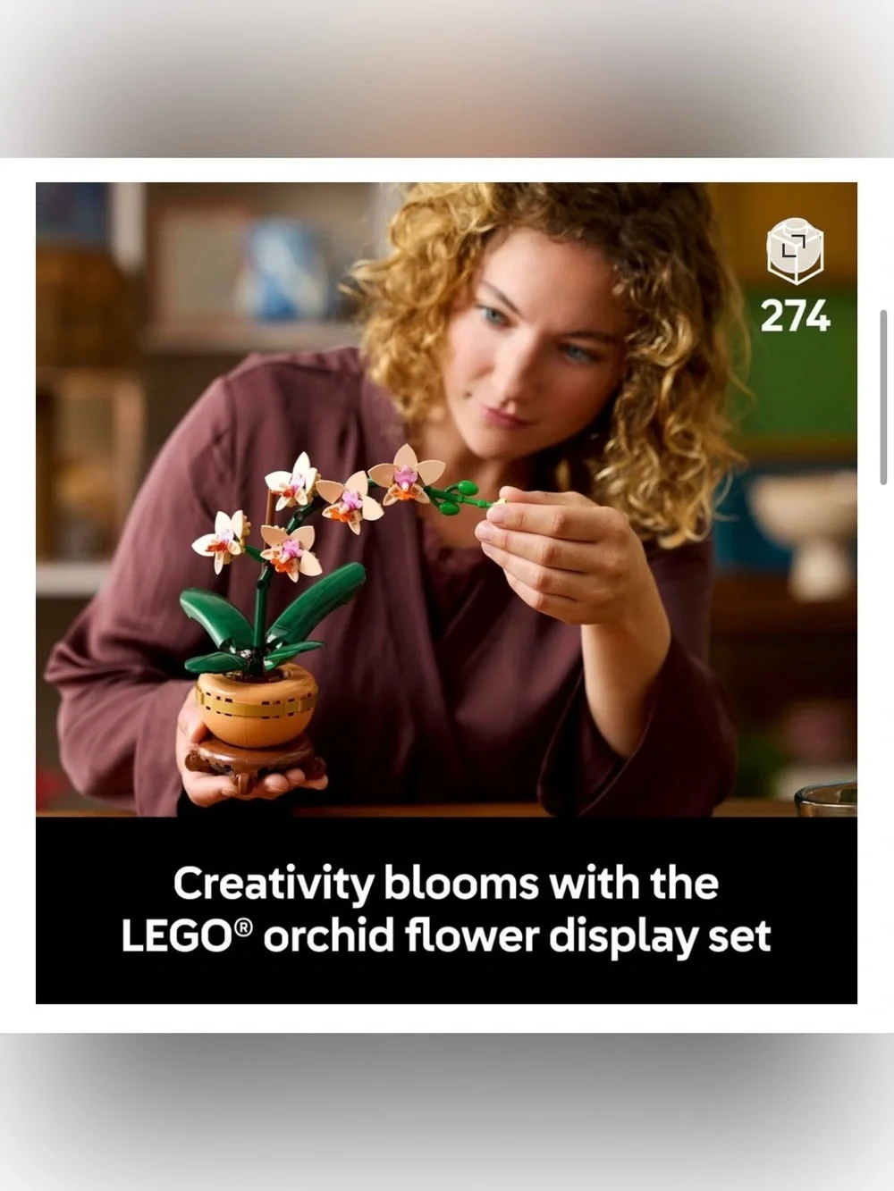 Lego New Botanicals Mini Orchid in Pink, Green and Copper